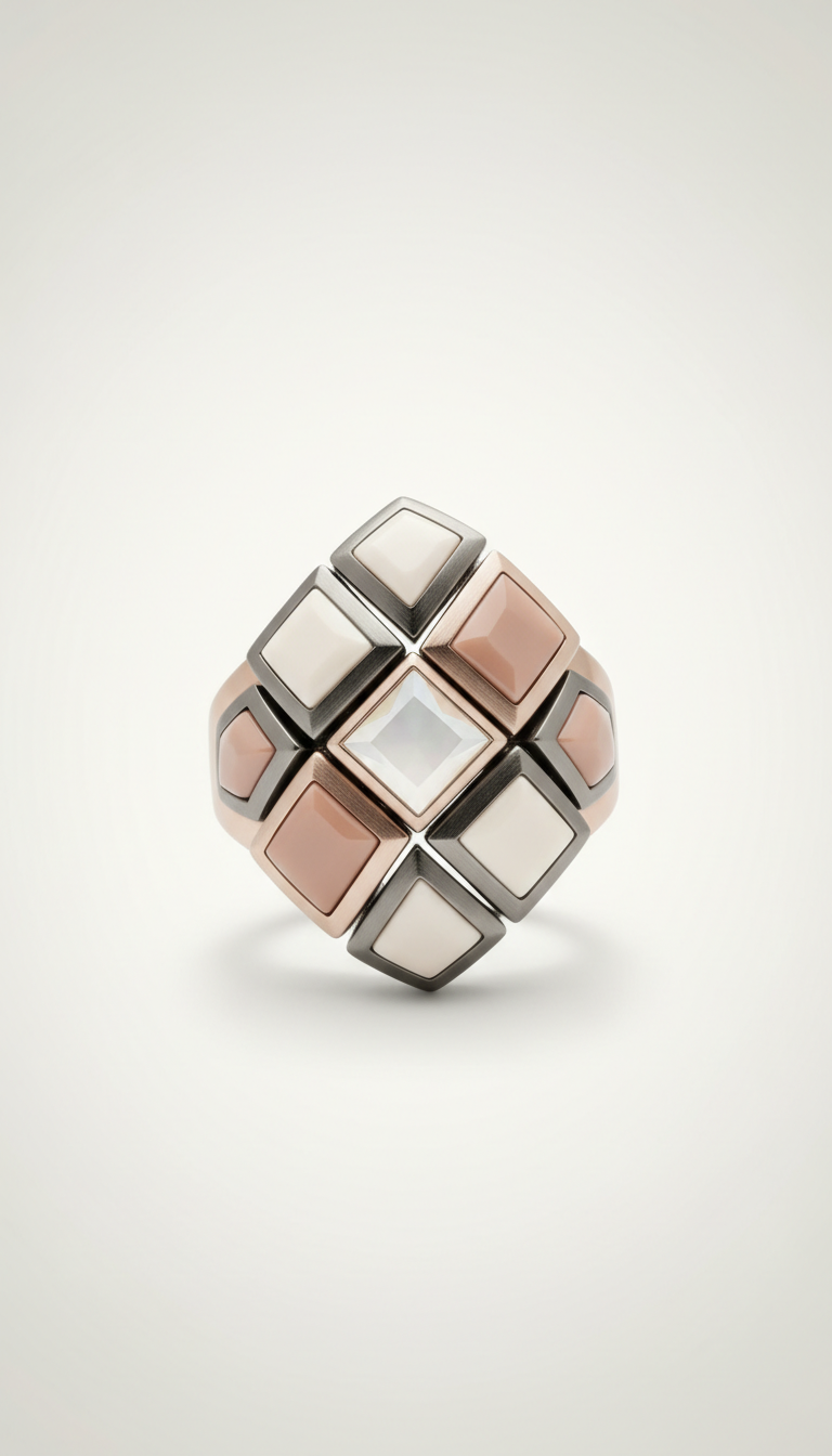 Bold geometric statement ring