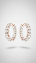 Oversized crystal hoop earrings