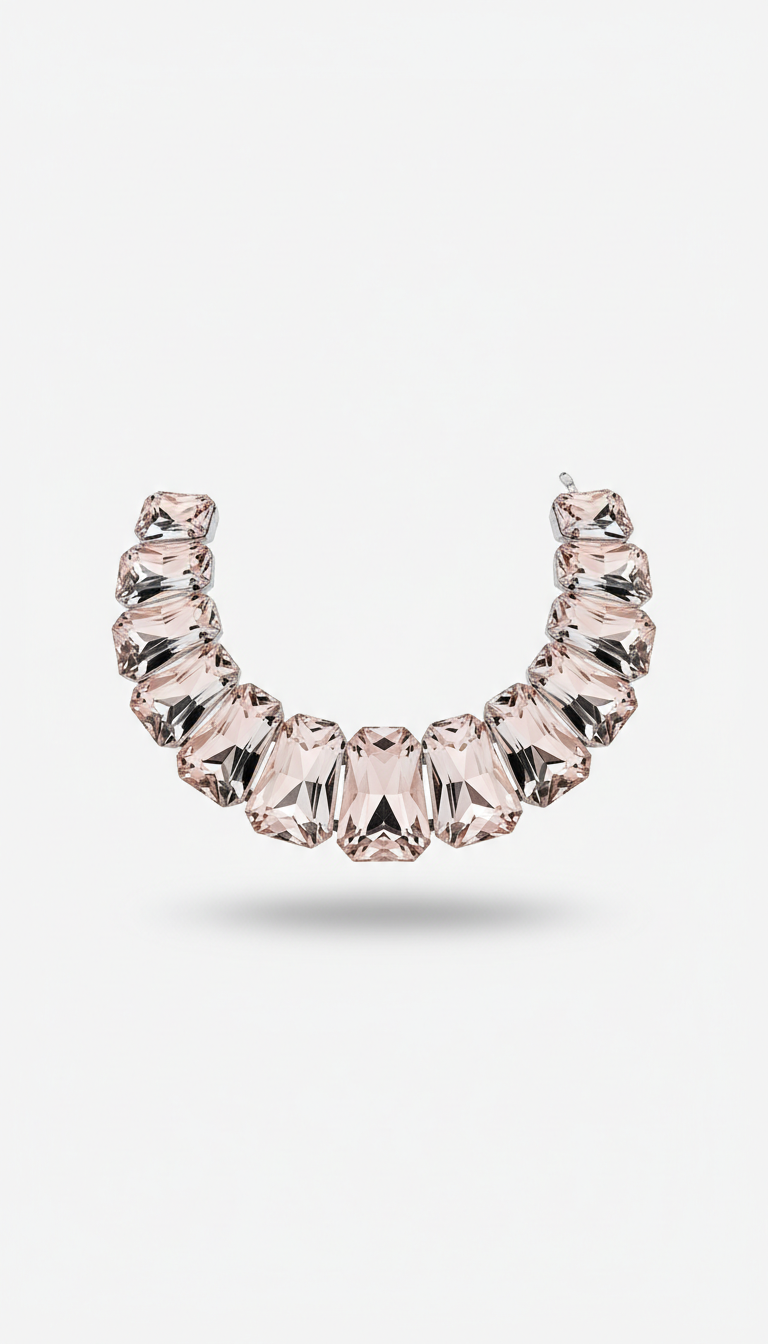 Glass crystal collar necklace