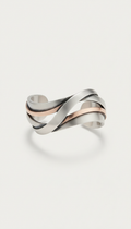 Sculptural metal cuff bracelet